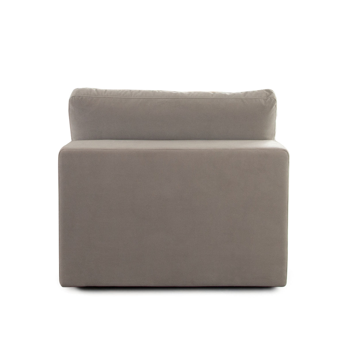 Muse Armless Chair in Winter Mink Performance Velvet by Diamond Sofa