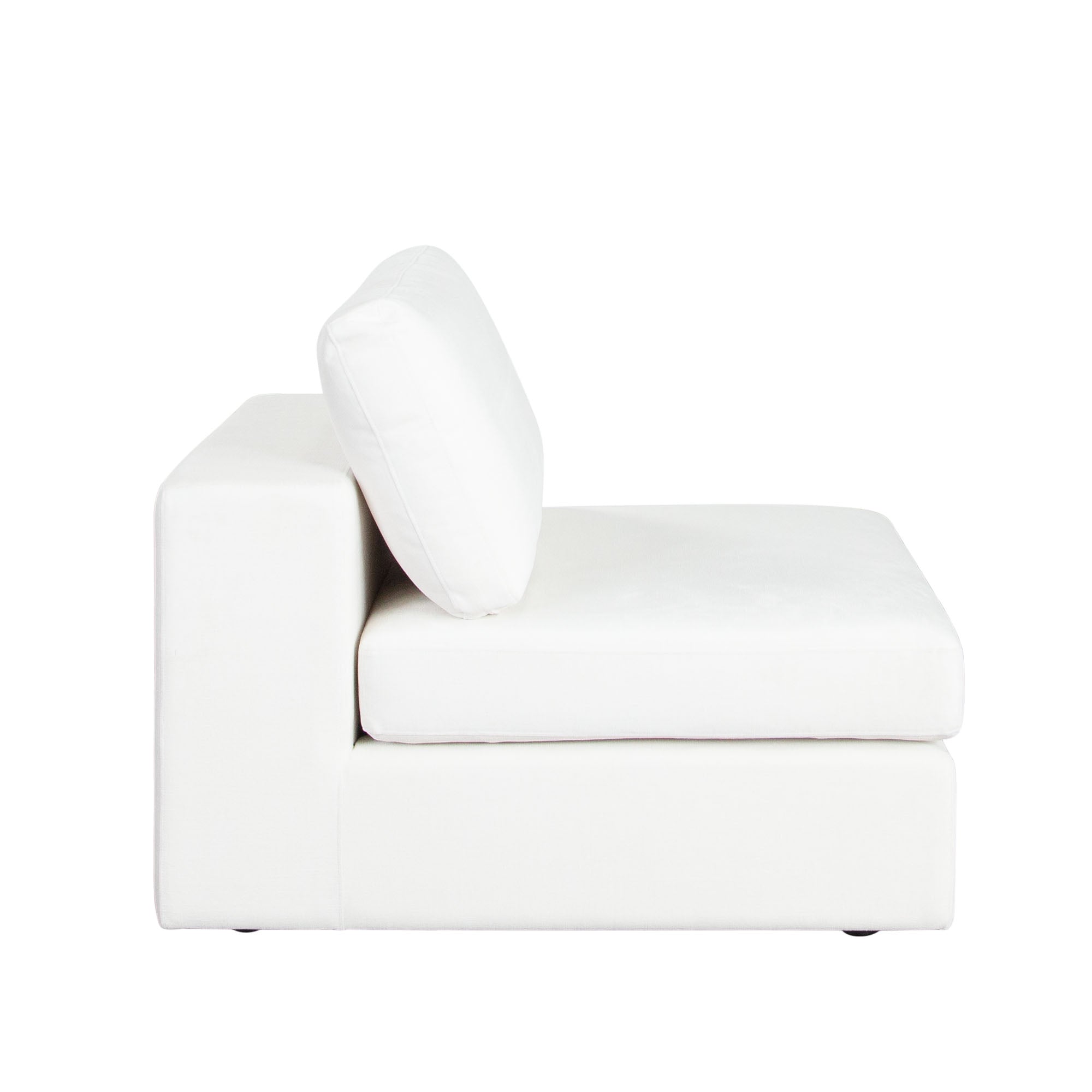 Muse Armless Chair in Mist White Performance Fabric by Diamond Sofa