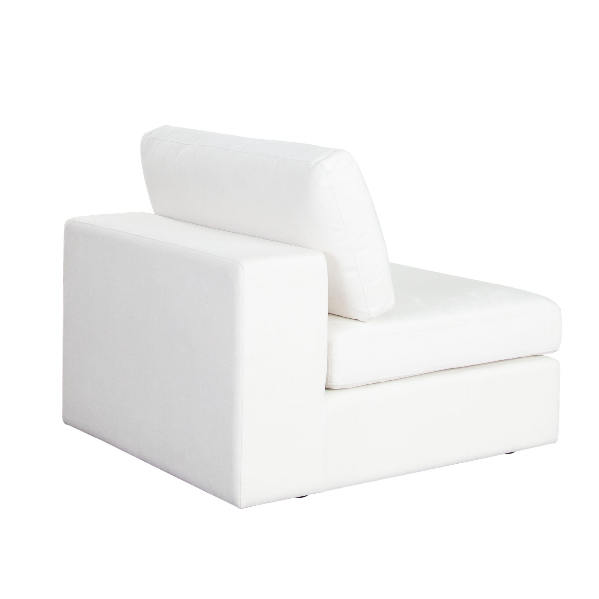 Muse Armless Chair in Mist White Performance Fabric by Diamond Sofa