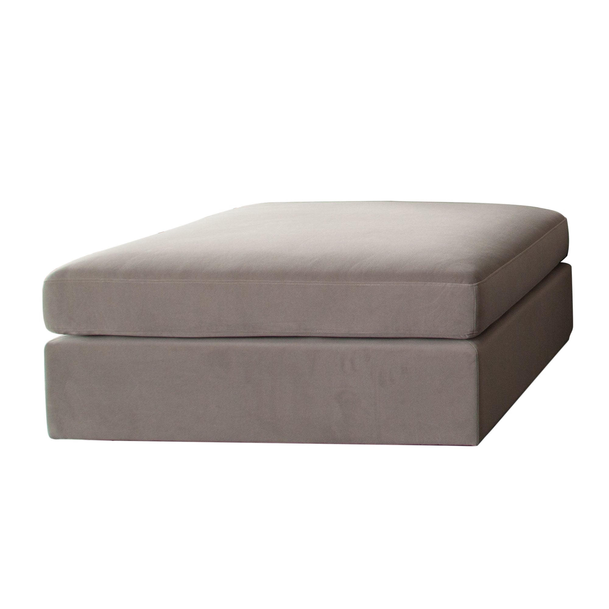 Muse Ottoman in Winter Mink Performance Velvet by Diamond Sofa