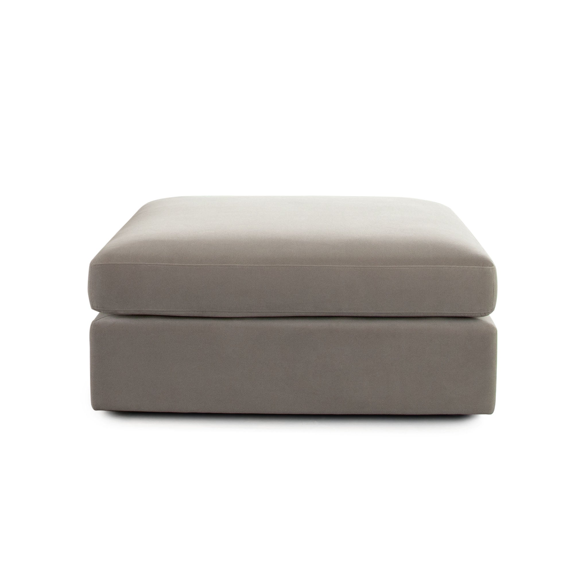 Muse Ottoman in Winter Mink Performance Velvet by Diamond Sofa