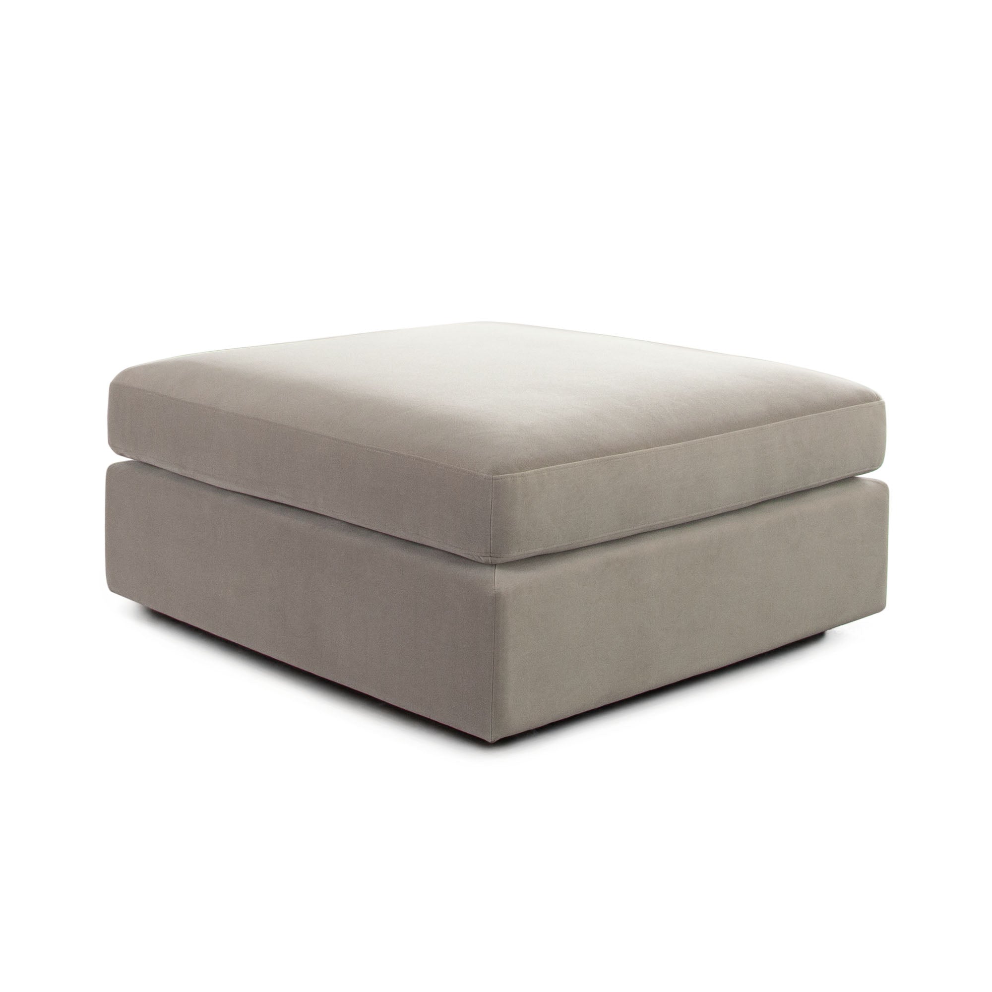Muse Ottoman in Winter Mink Performance Velvet by Diamond Sofa