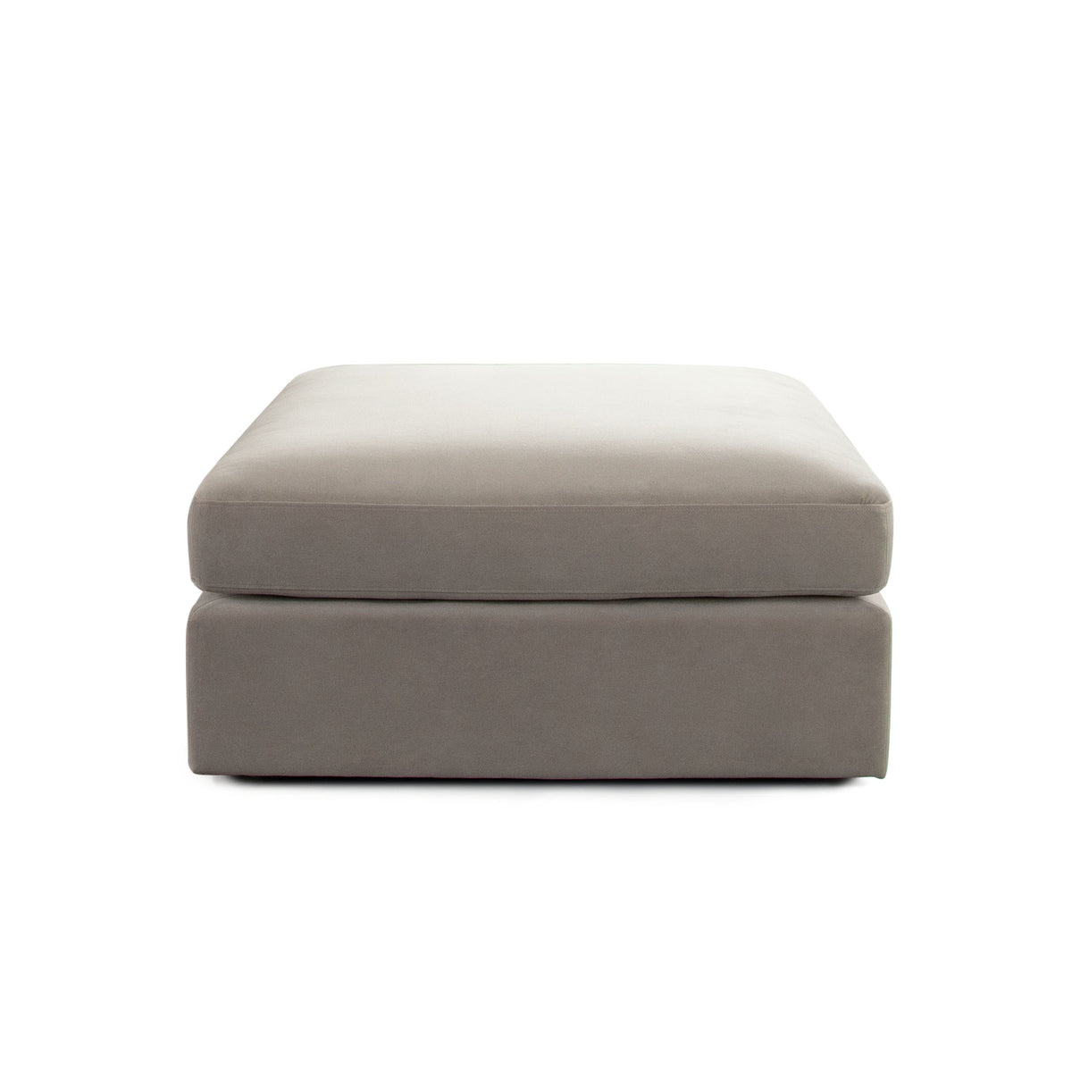 Muse Ottoman in Winter Mink Performance Velvet by Diamond Sofa