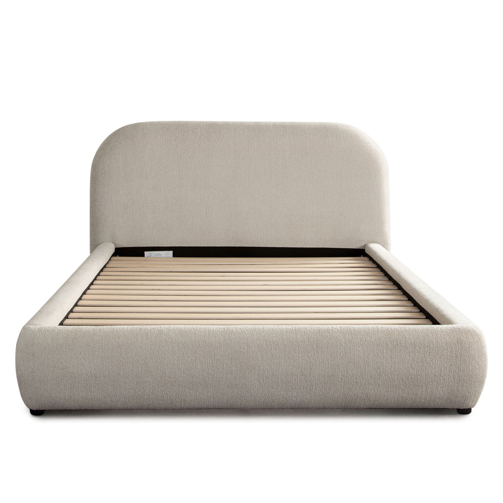 Ocean Queen Bed with Mattress Platform in Birch Performance Fabric by Diamond Sofa