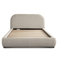 Ocean Queen Bed with Mattress Platform in Birch Performance Fabric by Diamond Sofa