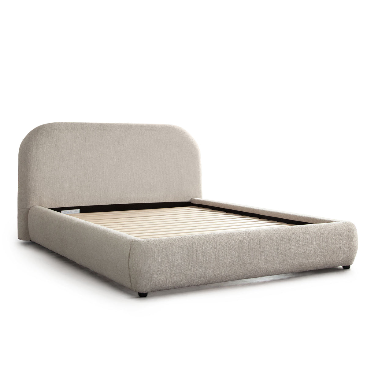 Ocean Queen Bed with Mattress Platform in Birch Performance Fabric by Diamond Sofa