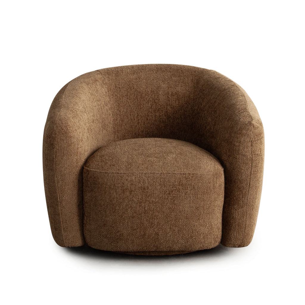 Ocean Swivel Accent Chair in Dune Medal Bronze Performance Fabric by Diamond Sofa