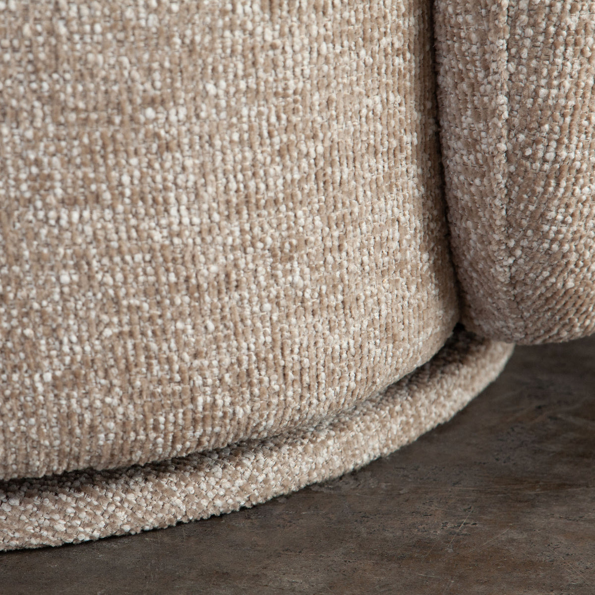 Olli Swivel Chair in Wheat Polyester Fabric by Diamond Sofa - styled in a staged room by Center Stage Home Design