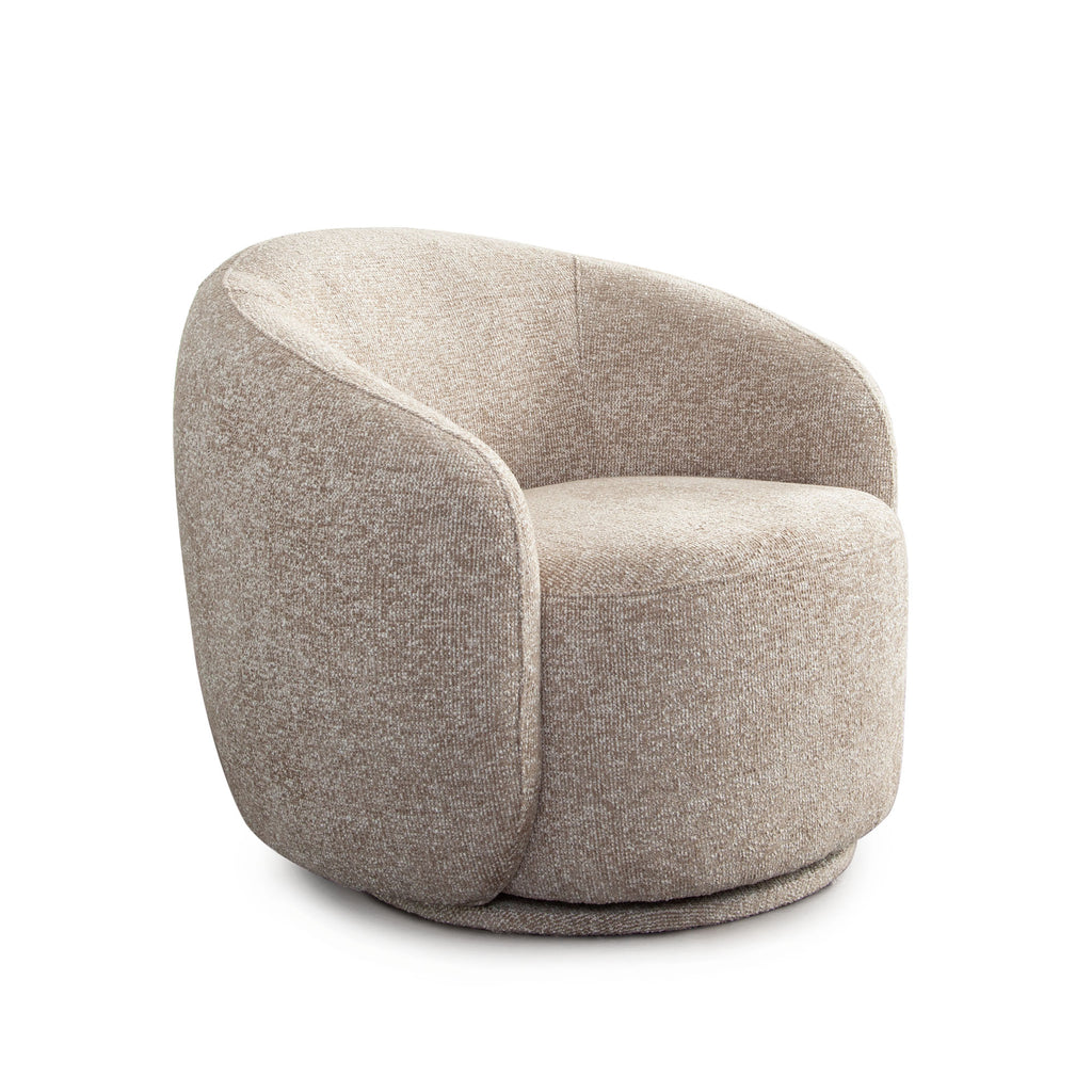 Olli Swivel Chair in Wheat Polyester Fabric by Diamond Sofa