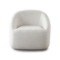 Opal Swivel Chair w/ Contoured Arm in Oat Polyest Fabric by Diamond Sofa
