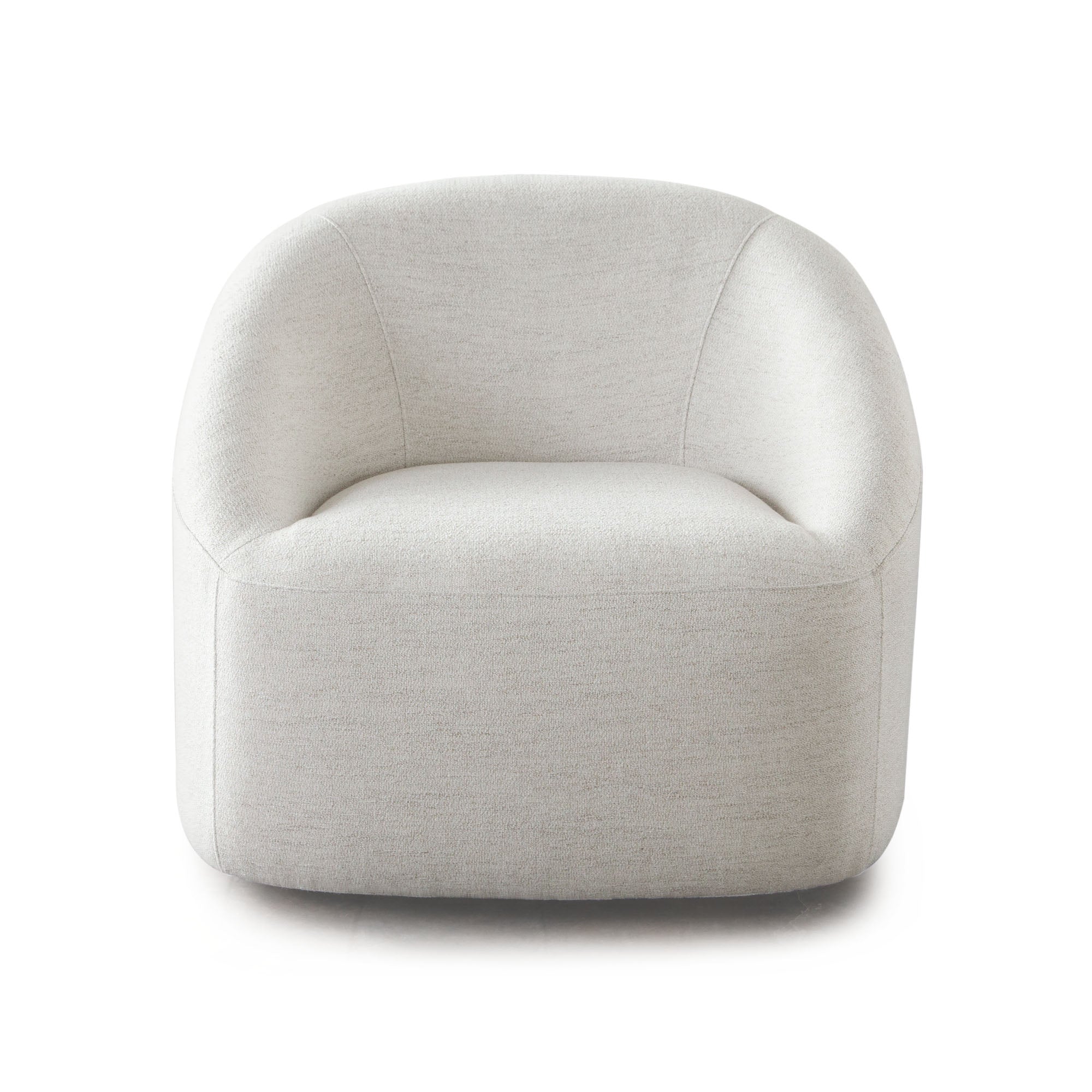 Opal Swivel Chair w/ Contoured Arm in Oat Polyest Fabric by Diamond Sofa