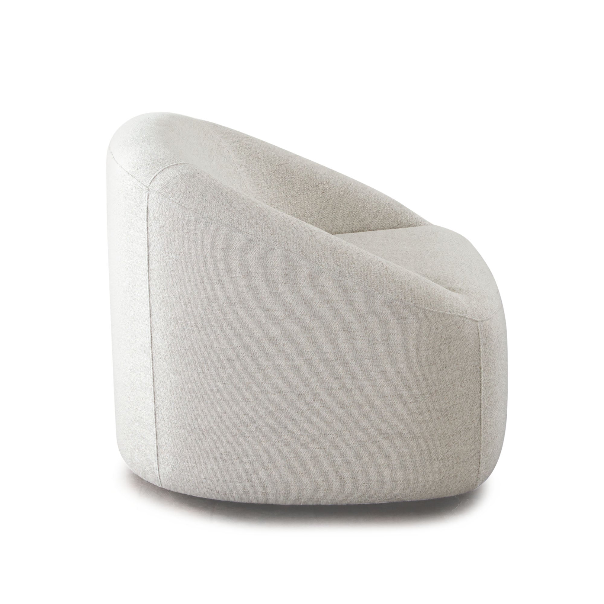 Opal Swivel Chair w/ Contoured Arm in Oat Polyest Fabric by Diamond Sofa