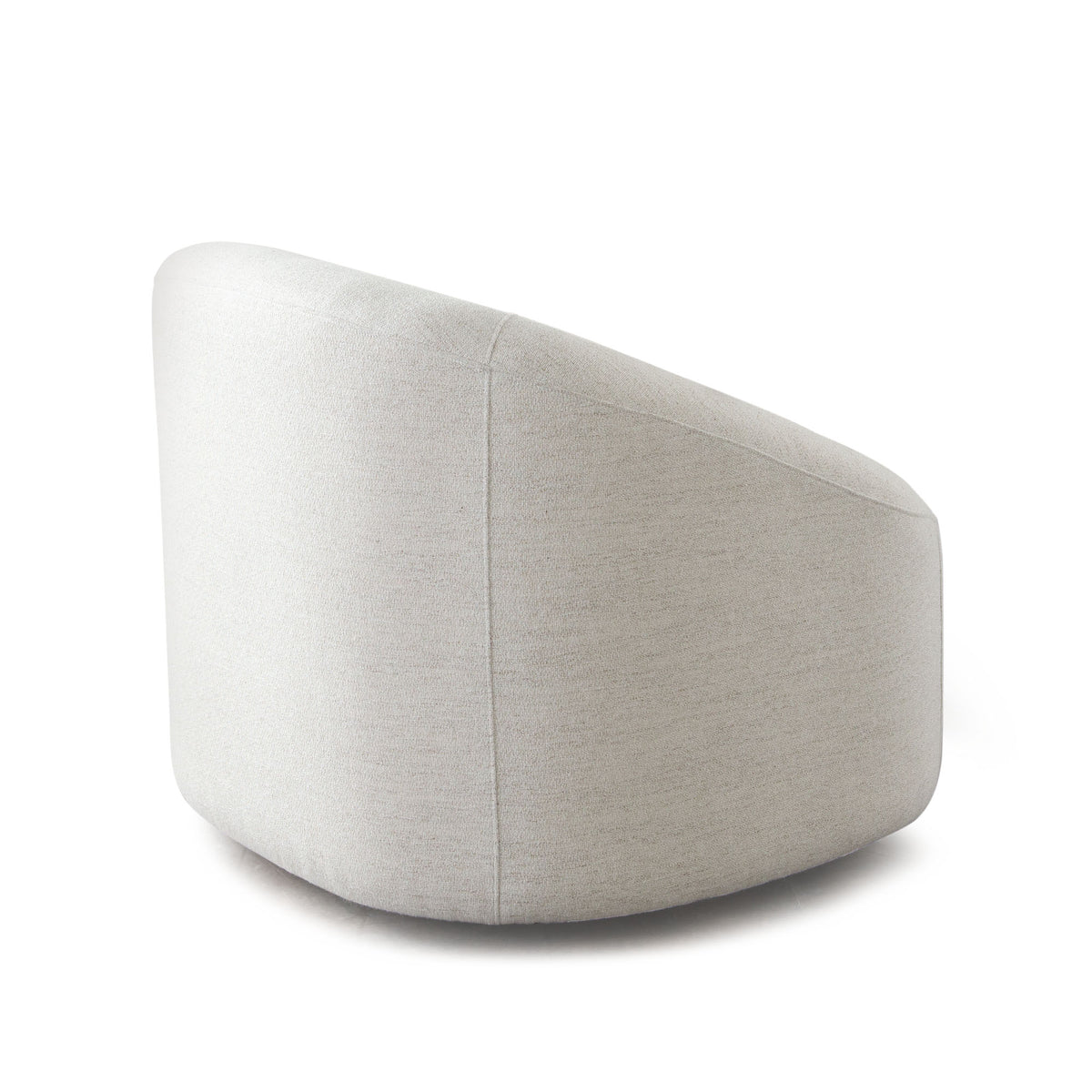 Opal Swivel Chair w/ Contoured Arm in Oat Polyest Fabric by Diamond Sofa