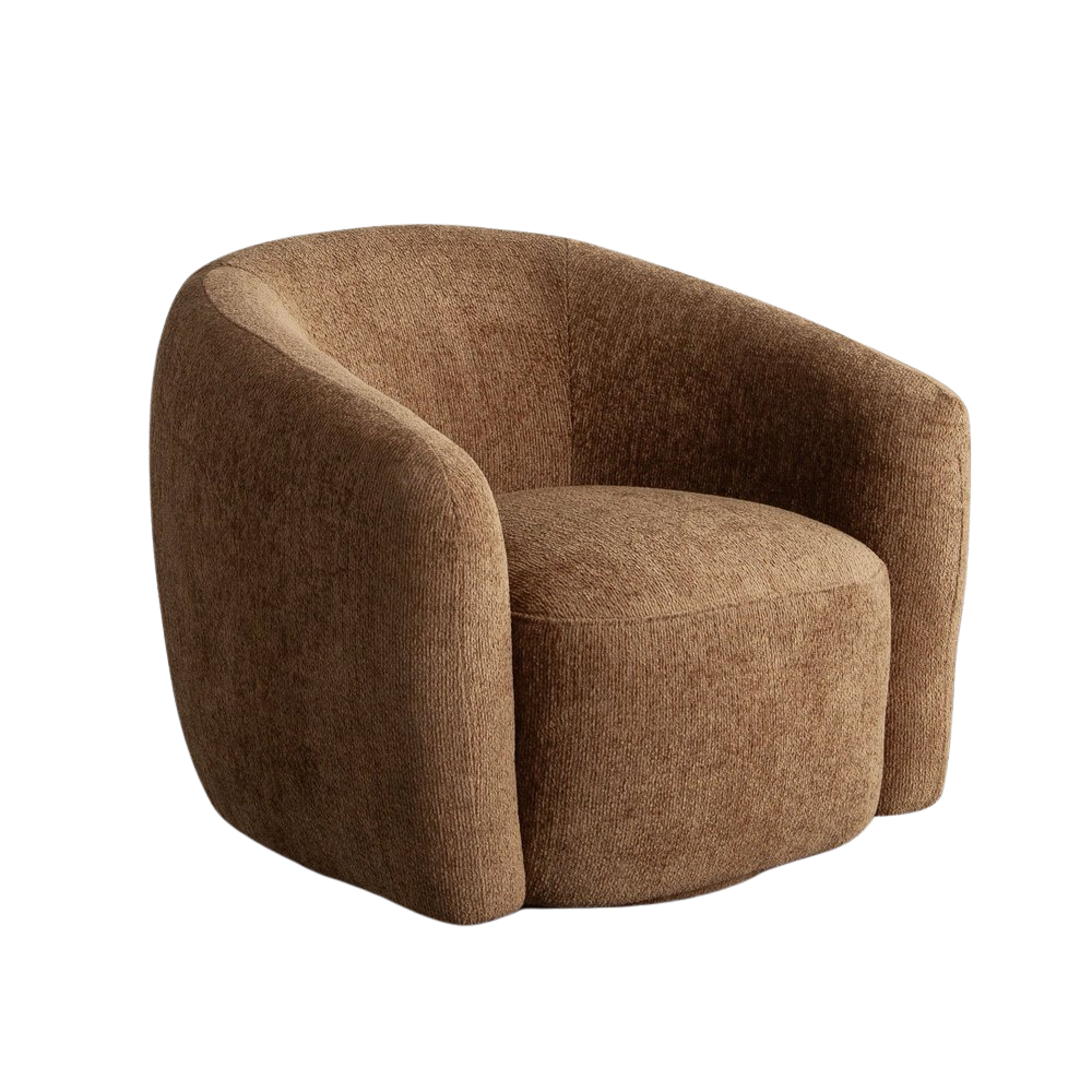 Ocean Swivel Accent Chair in Dune Medal Bronze Performance Fabric by Diamond Sofa
