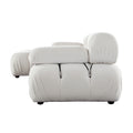 Paloma 4PC Modular 111 Inch Reversible Chaise Sectional in Light Cream Velvet by Diamond Sofa