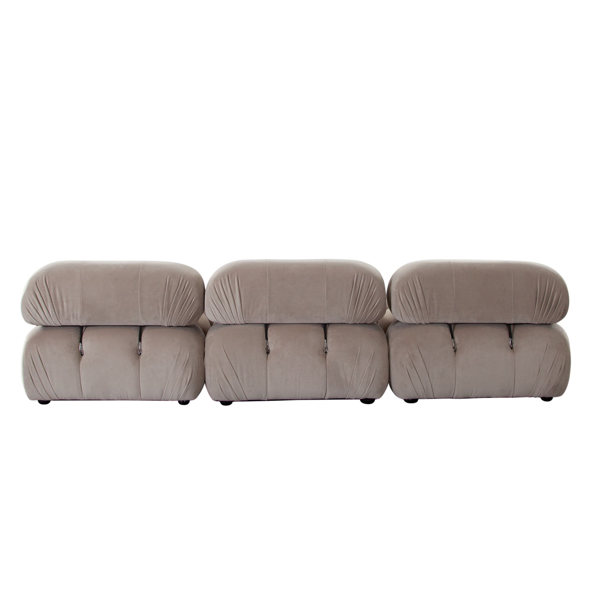 Paloma 4PC Modular 111 Inch Reversible Chaise Sectional in Mink Tan Velvet by Diamond Sofa