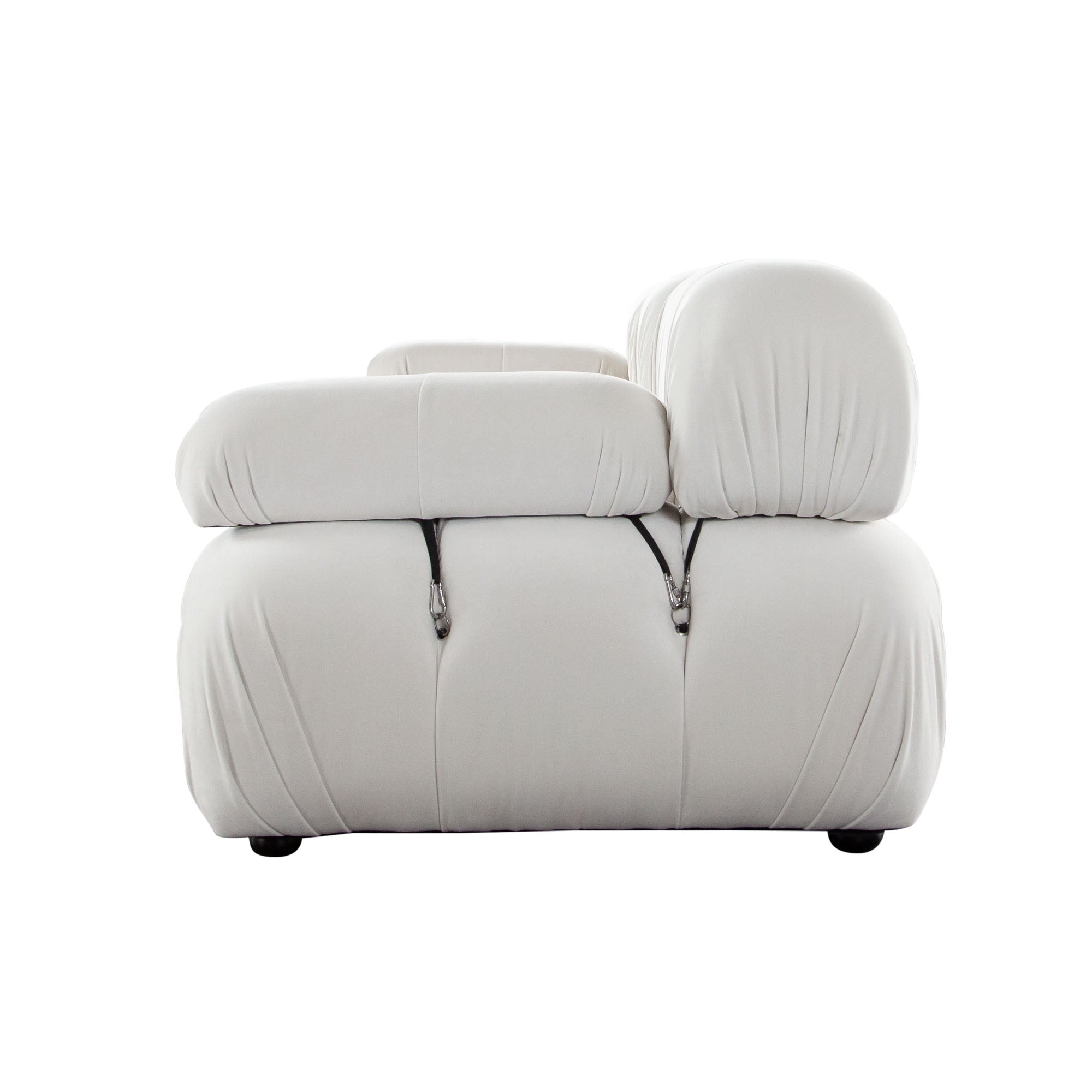 Paloma 3PC Modular 111 Inch Sofa in Light Cream Velvet by Diamond Sofa