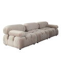 Paloma 3PC Modular 111 Inch Sofa in Mink Tan Velvet by Diamond Sofa