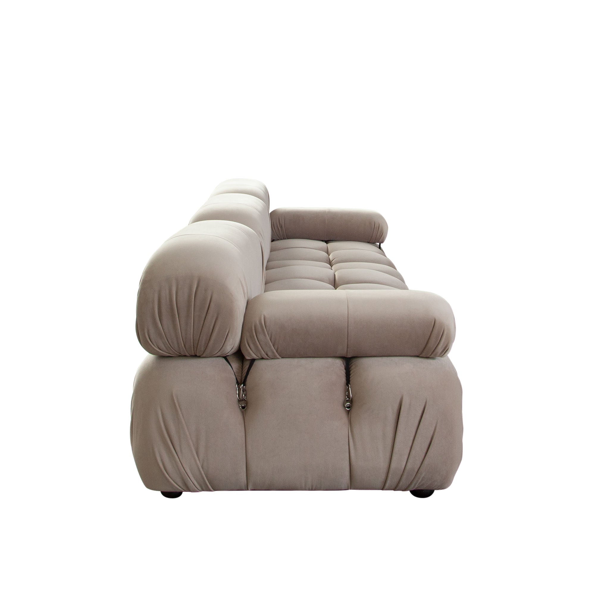 Paloma 3PC Modular 111 Inch Sofa in Mink Tan Velvet by Diamond Sofa