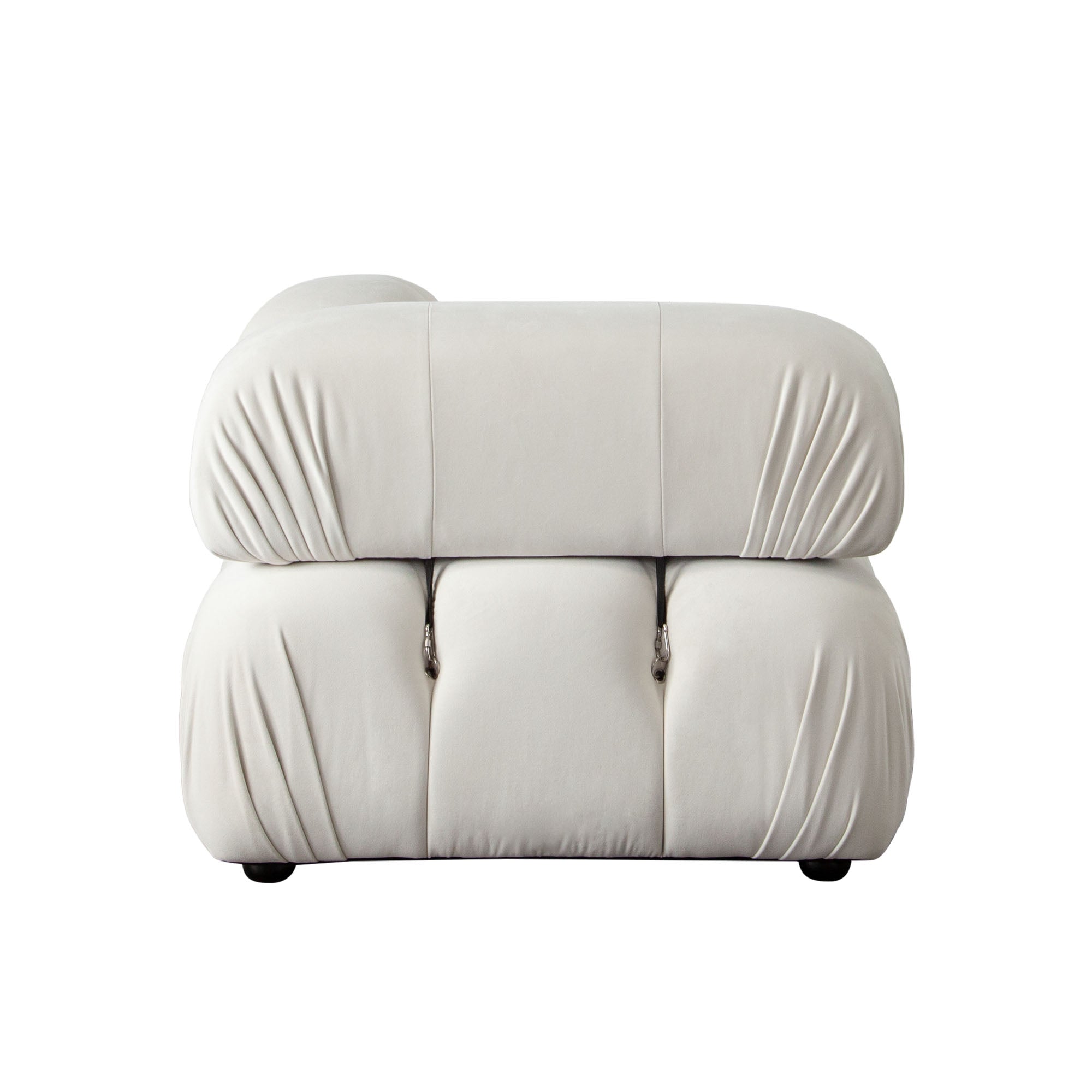 Paloma 5PC Modular 111 Inch Corner Sectional in Light Cream Velvet by Diamond Sofa