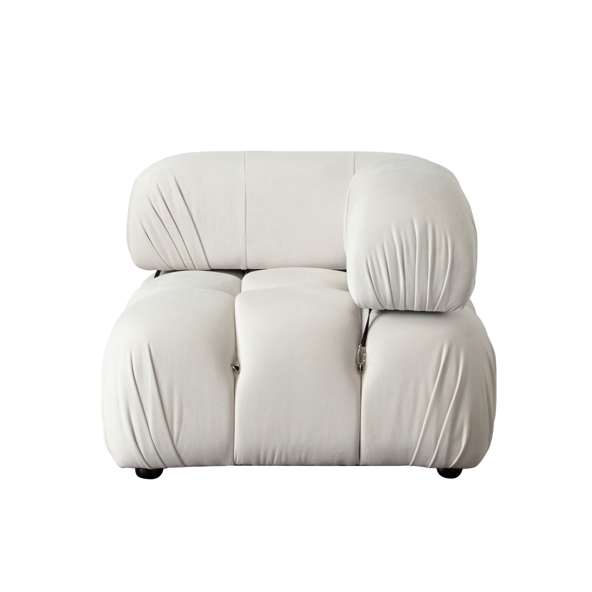 Paloma 5PC Modular 111 Inch Corner Sectional in Light Cream Velvet by Diamond Sofa