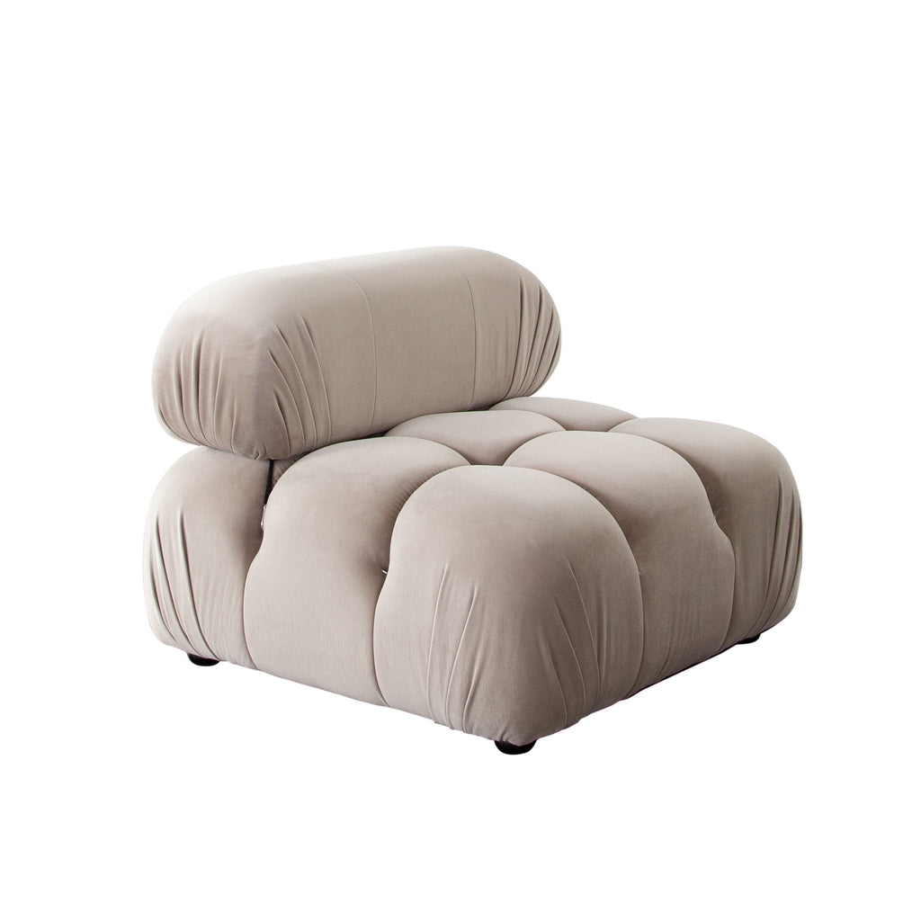 Paloma 5PC Modular 111 Inch Corner Sectional in Mink Tan Velvet by Diamond Sofa