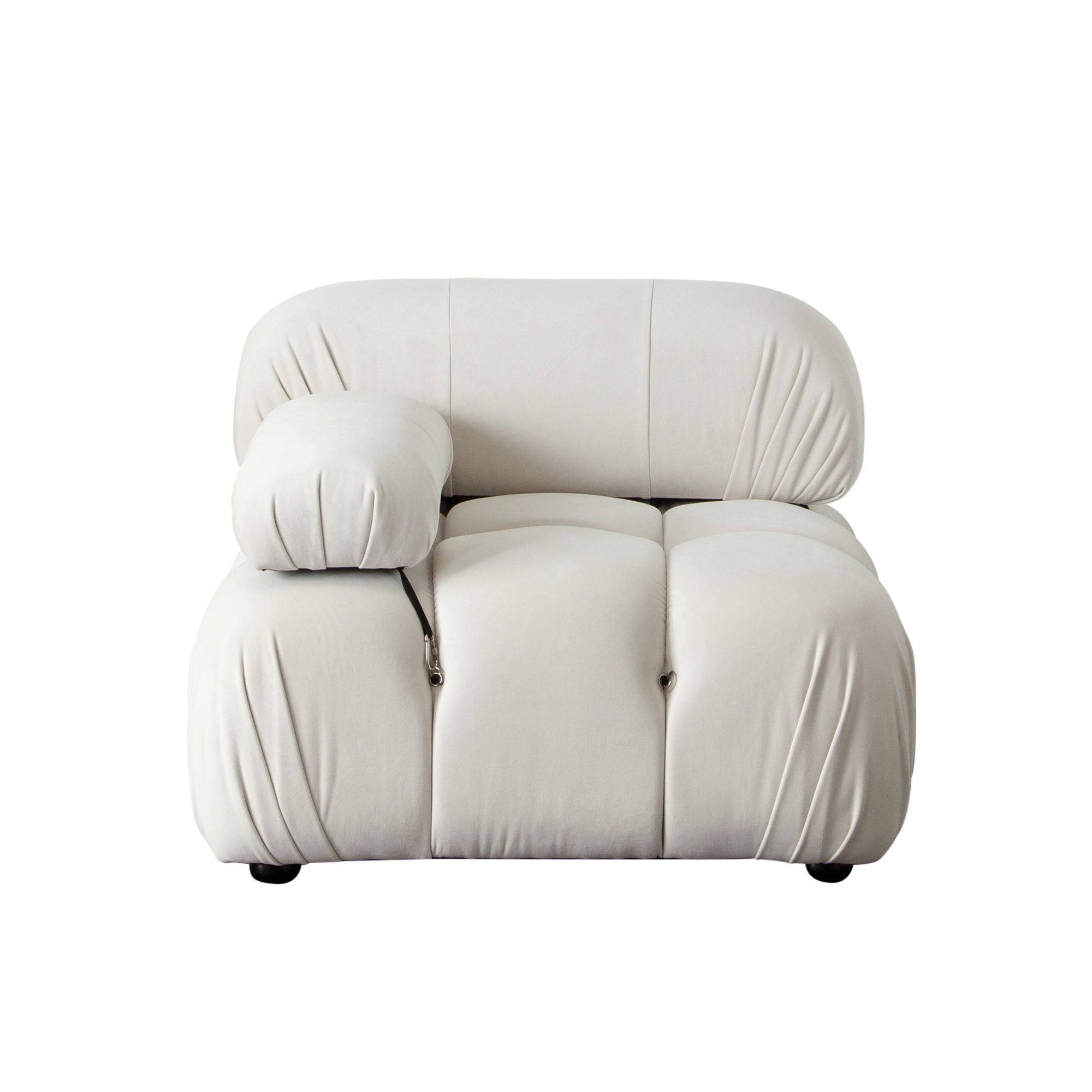 Paloma Armless Chair in Light Cream Velvet by Diamond Sofa