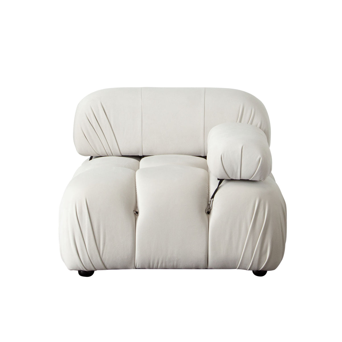 Paloma Armless Chair in Light Cream Velvet by Diamond Sofa