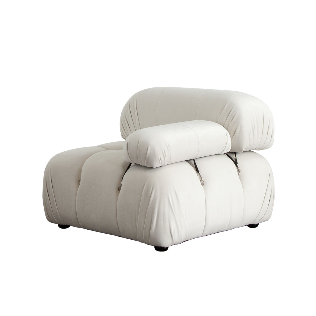Paloma Armless Chair in Light Cream Velvet by Diamond Sofa
