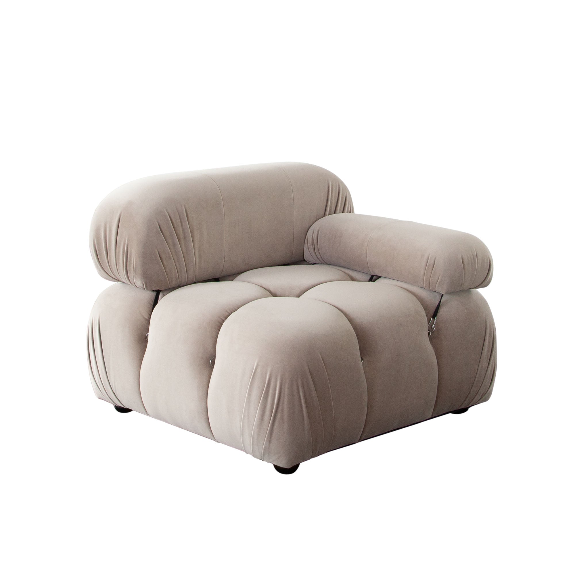 Paloma Armless Chair in Mink Tan Velvet by Diamond Sofa