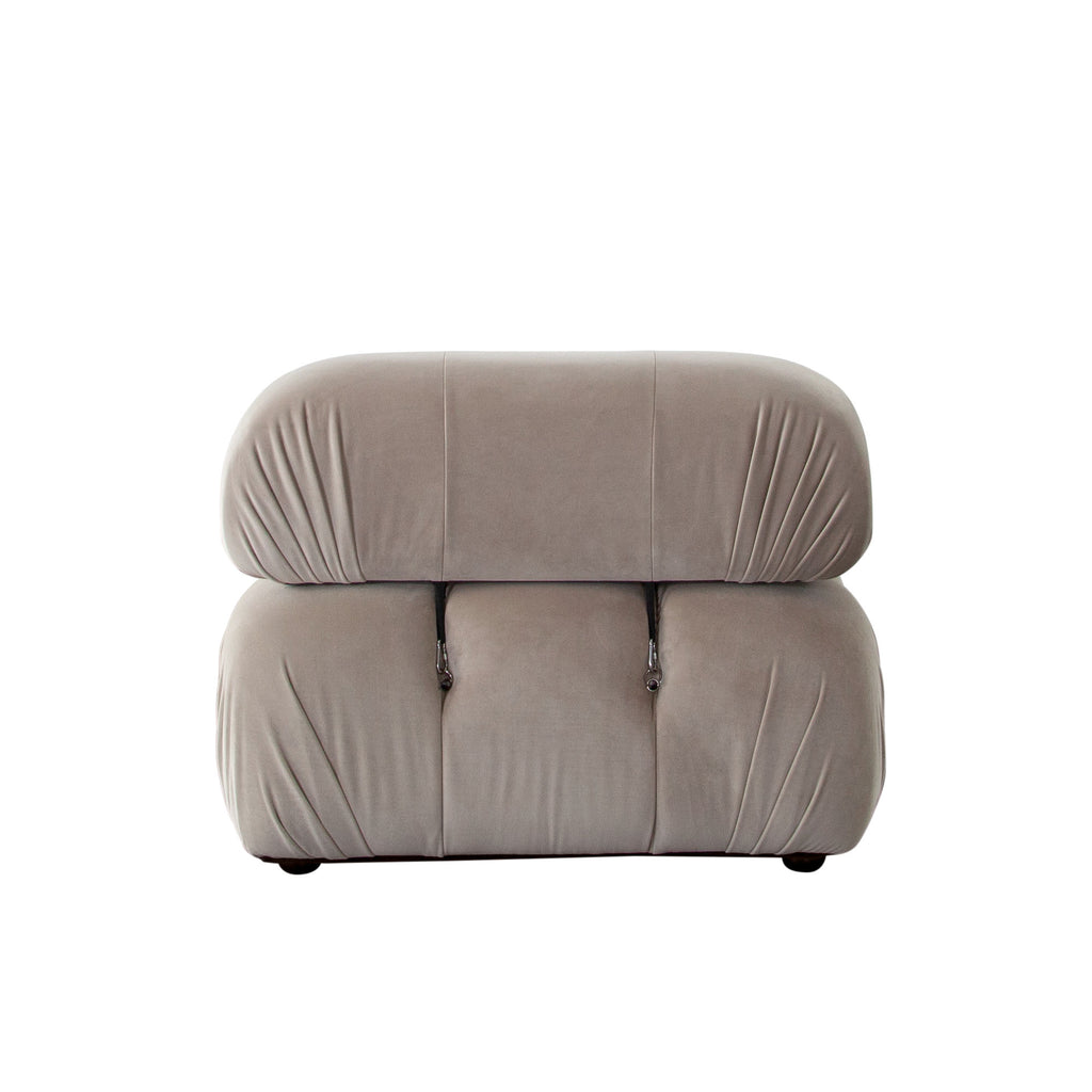 Paloma Armless Chair in Mink Tan Velvet by Diamond Sofa