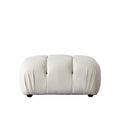 Paloma Rectangle Ottoman in Light Cream Velvet by Diamond Sofa