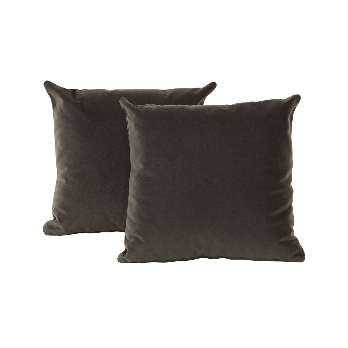 Set of (2) 16" Square Accent Pillows in Winter Moss Performance Velvet by Diamond Sofa