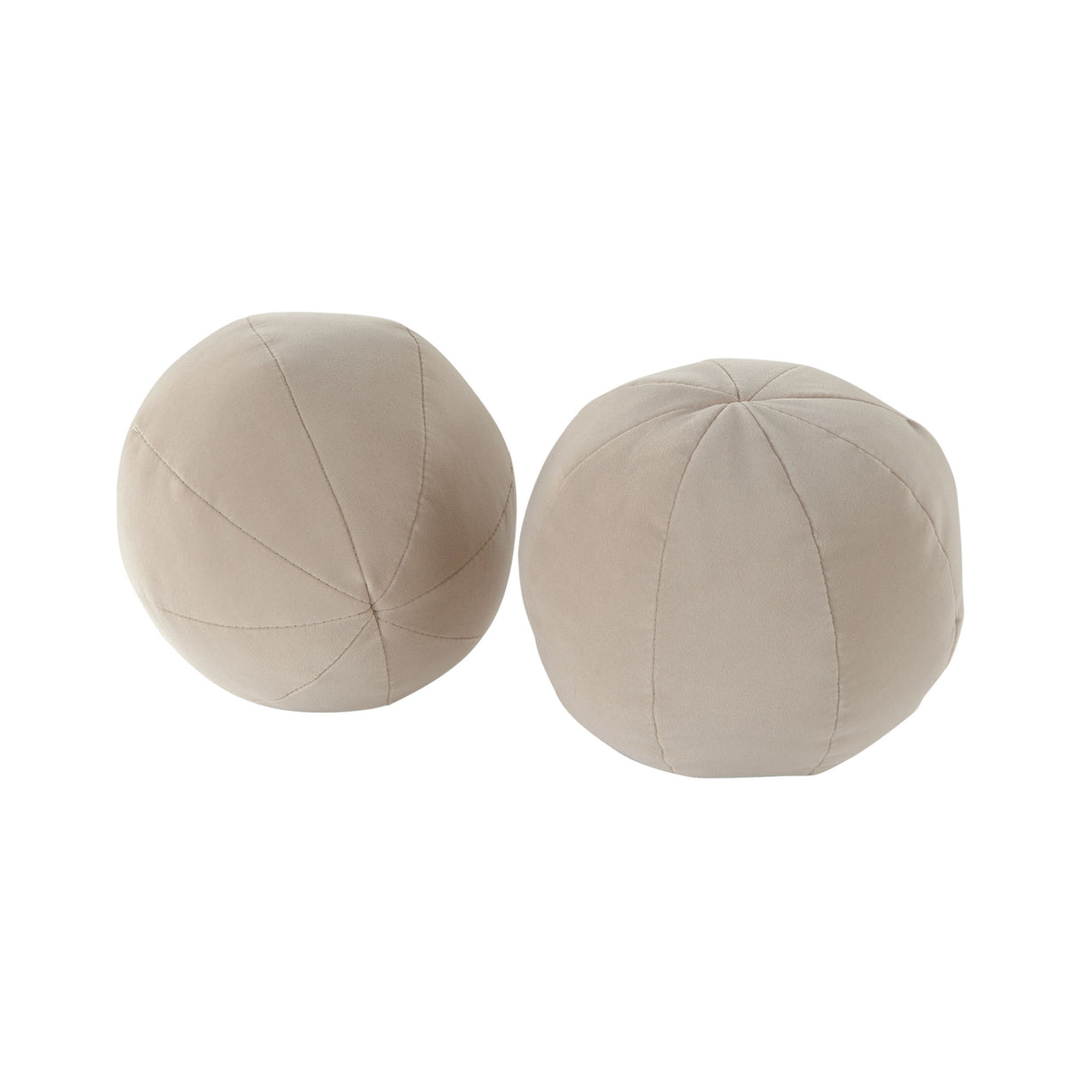 Set of (2) 10" Round Accent Pillows in Light Camel Performance Velvet by Diamond Sofa