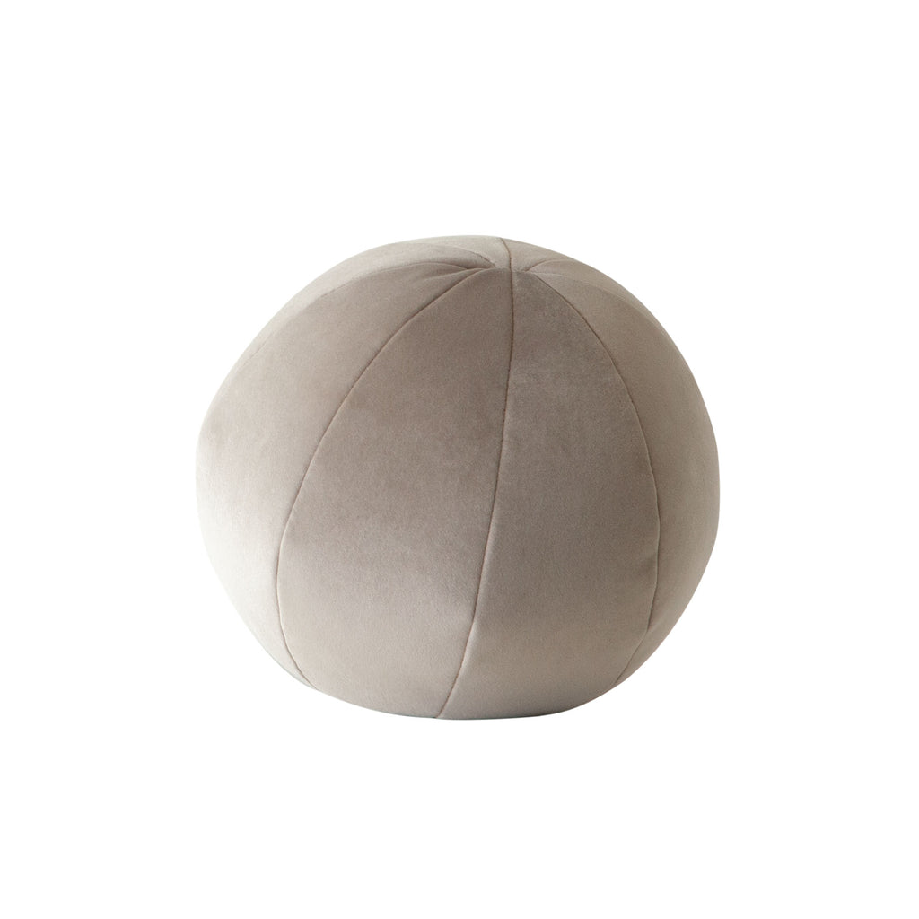 Set of (2) 10" Round Accent Pillows in Mink Tan Velvet by Diamond Sofa