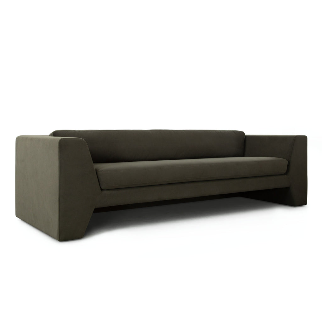 Rift Sofa in Moss Green Performance Velvet by Diamond Sofa