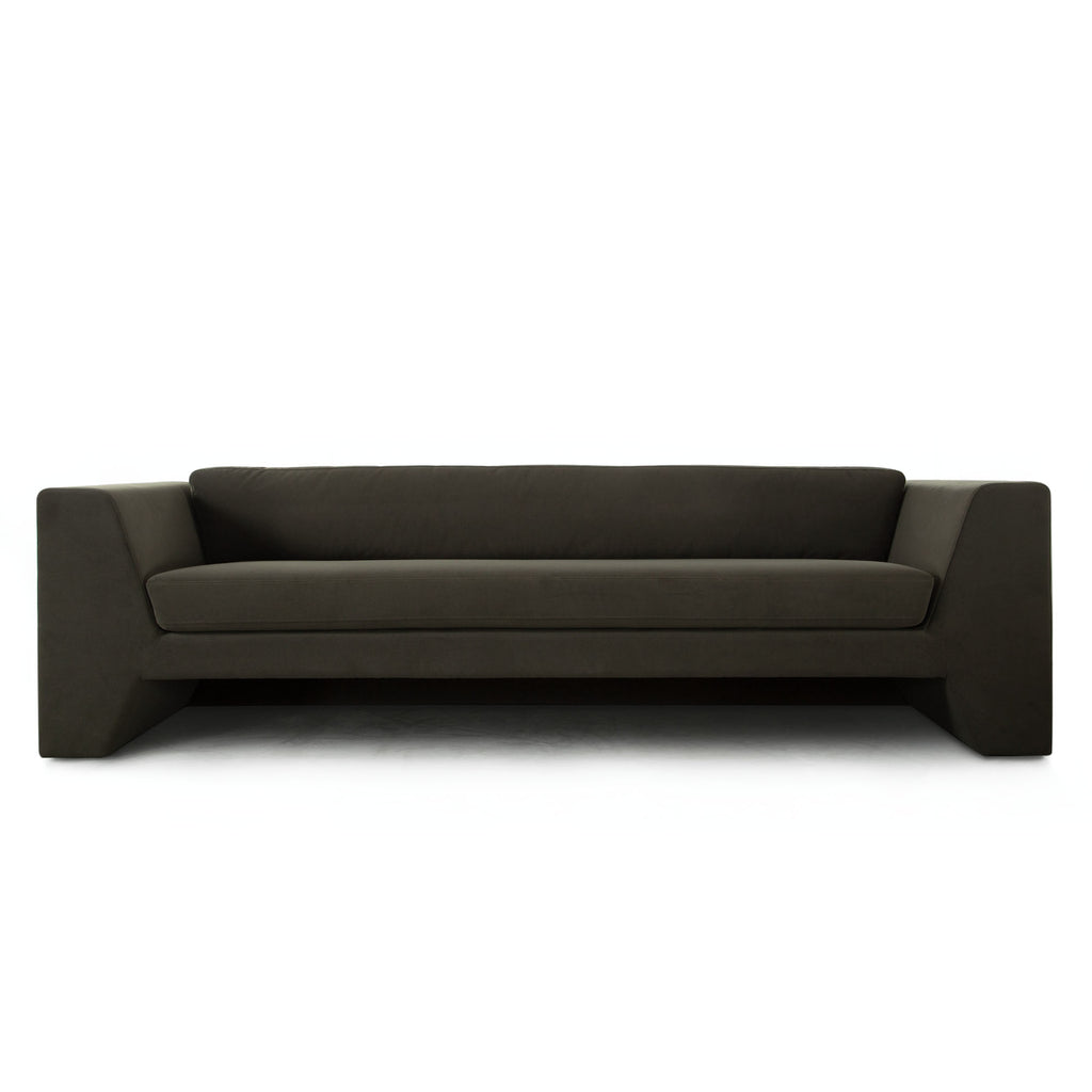 Rift Sofa in Moss Green Performance Velvet by Diamond Sofa