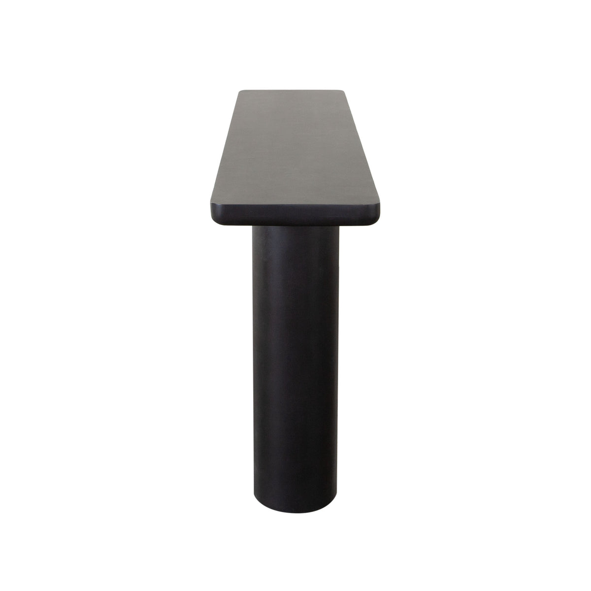 Rune 60" Console Table with Acacia Wood Top & Iron Leg Base in Black Finish by Diamond Sofa