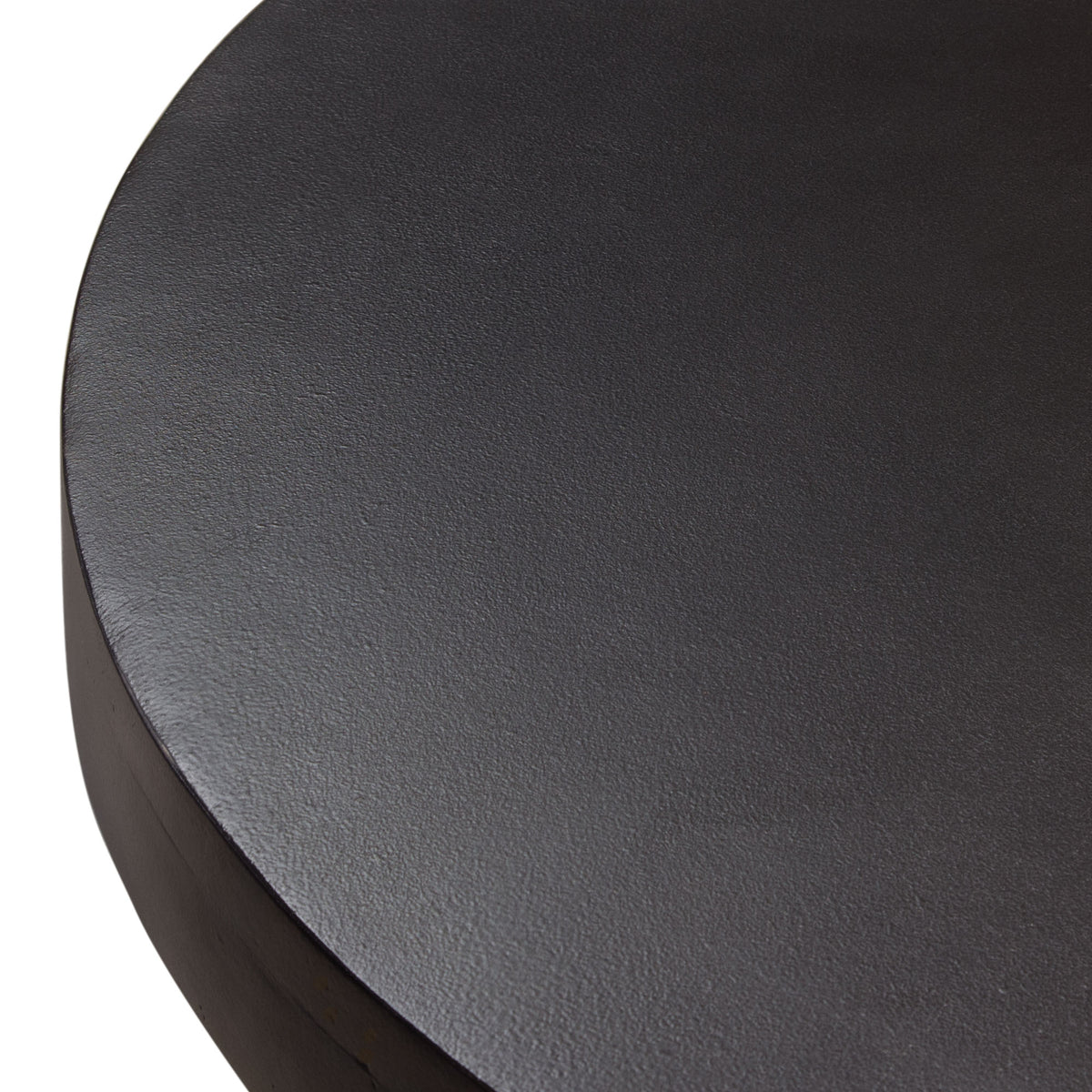 Rune 42" Round Cocktail Table w/ Solid Acacia Wood Top & Iron Leg Base in Black Finish by Diamond Sofa - styled in a staged room by Center Stage Home Design