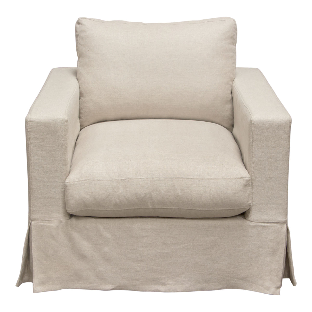 Savannah Slip-Cover Chair in Sand Natural Linen by Diamond Sofa