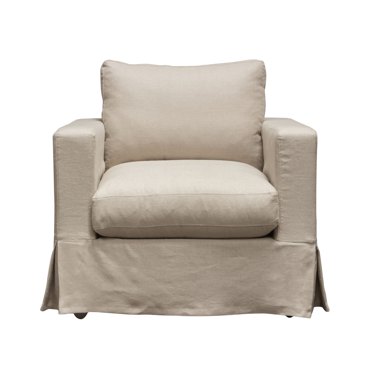 Savannah Slip-Cover Chair in Sand Natural Linen by Diamond Sofa