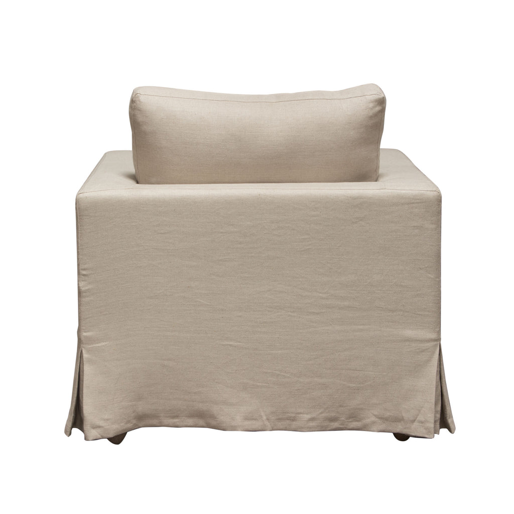 Savannah Slip-Cover Chair in Sand Natural Linen by Diamond Sofa