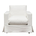 Savannah Slip-Cover Chair in White Natural Linen by Diamond Sofa