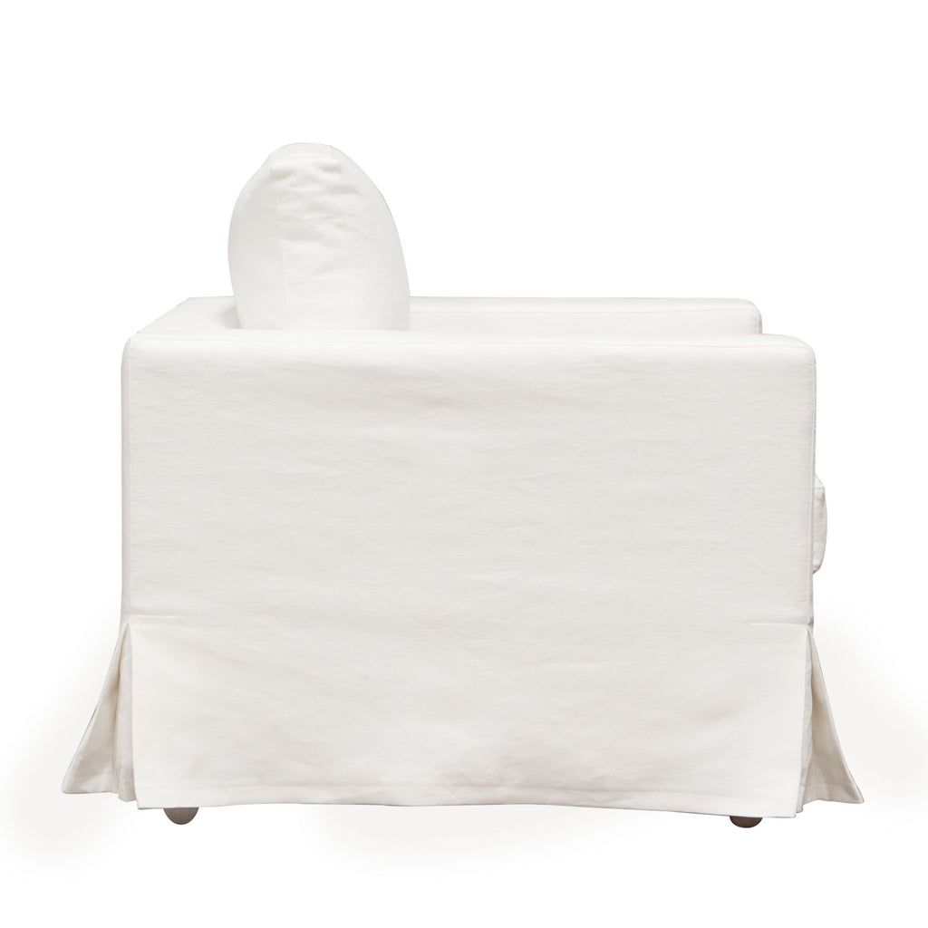 Savannah Slip-Cover Chair in White Natural Linen by Diamond Sofa