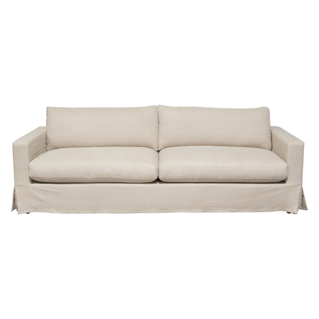 Savannah Slip-Cover Sofa in Sand Natural Linen by Diamond Sofa