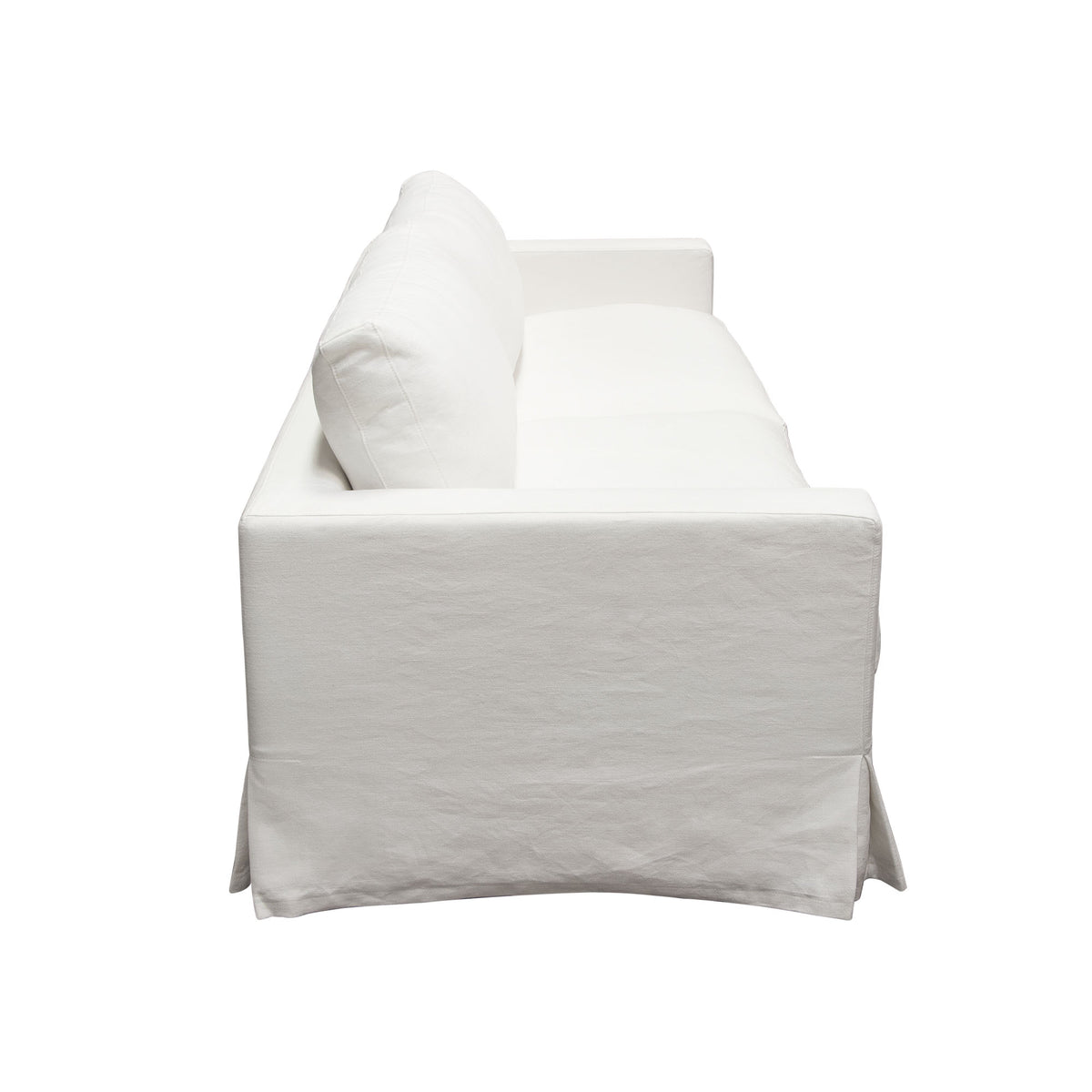 Savannah Slip-Cover Sofa in White Natural Linen by Diamond Sofa