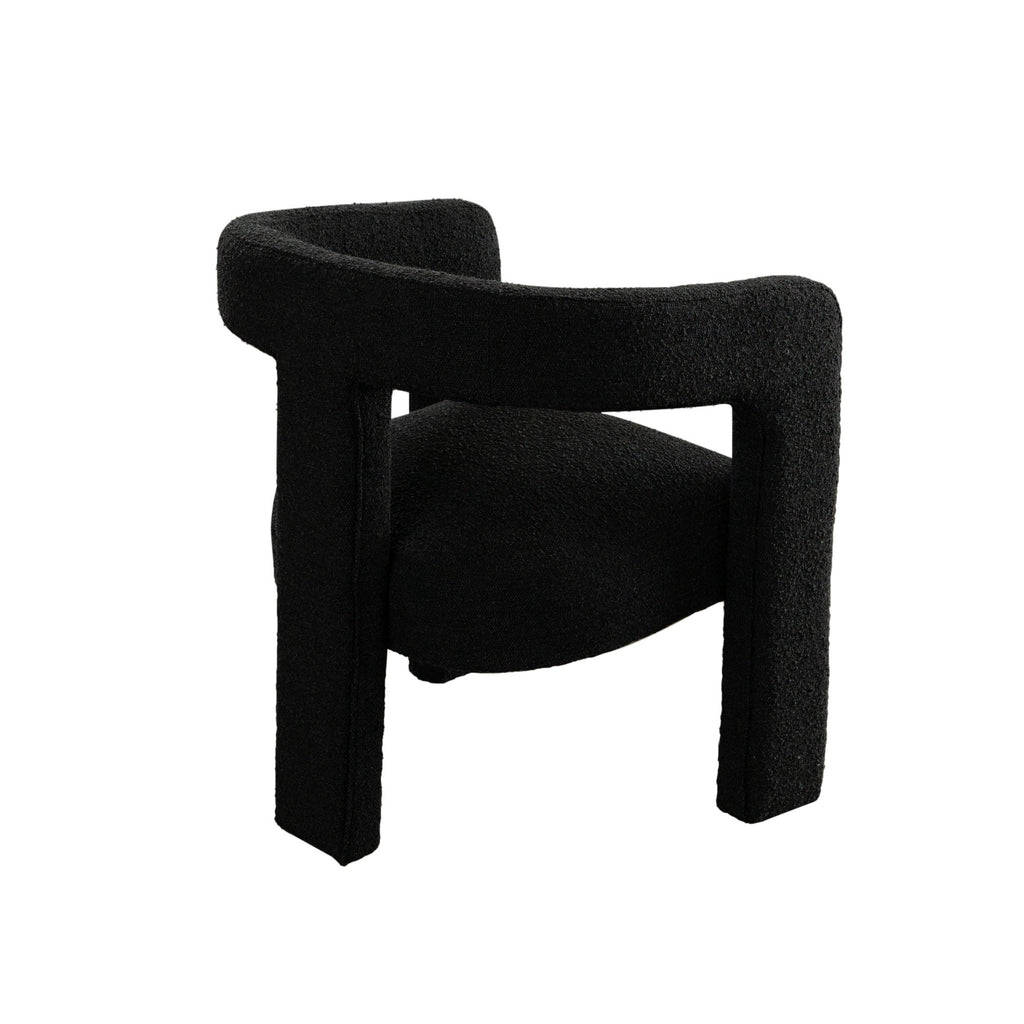 Scout Dining/Accent Chair in Black Boucle Fabric by Diamond Sofa