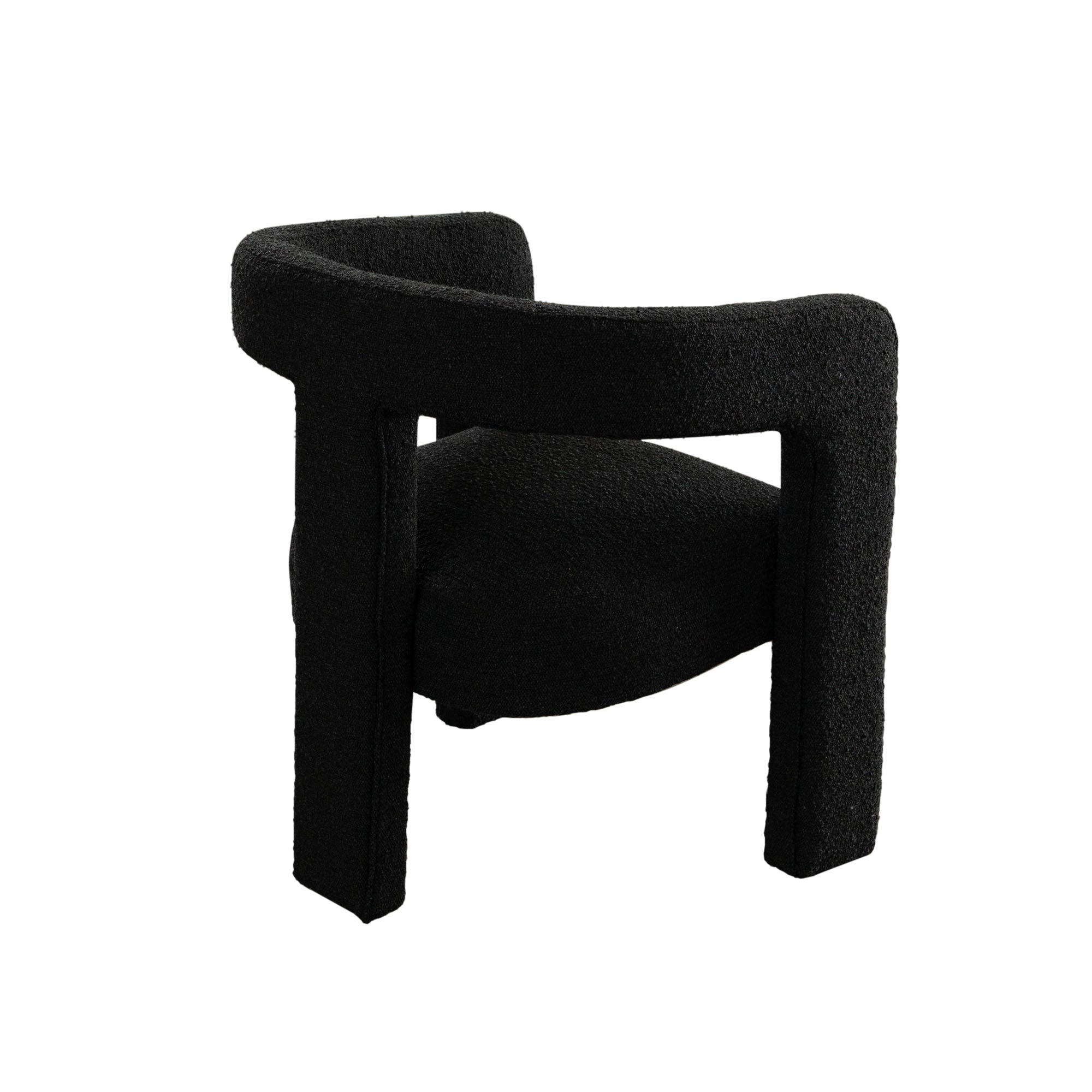 Scout Dining/Accent Chair in Black Boucle Fabric by Diamond Sofa