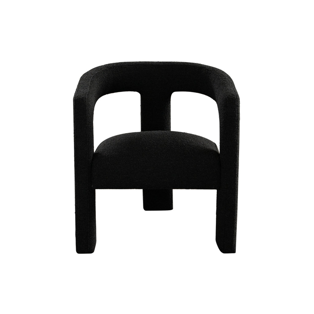 Scout Dining/Accent Chair in Black Boucle Fabric by Diamond Sofa