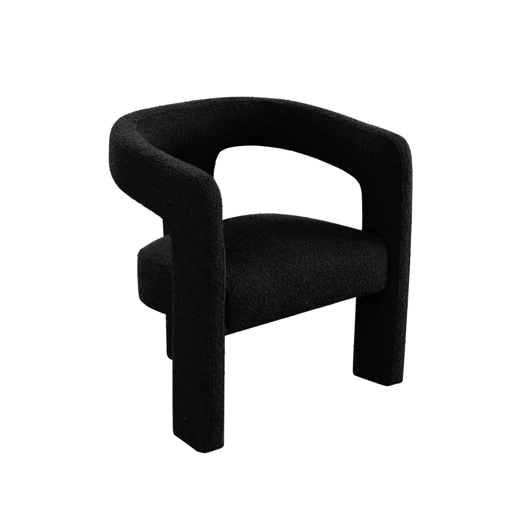 Scout Dining/Accent Chair in Black Boucle Fabric by Diamond Sofa